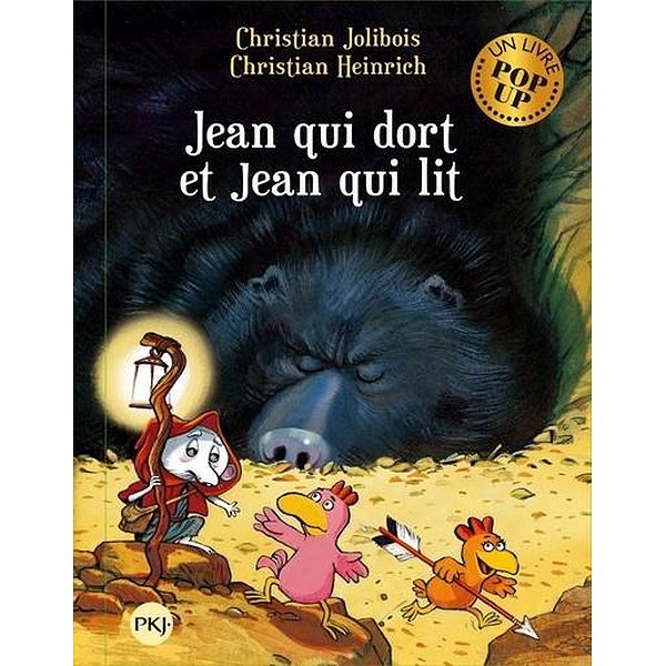 Albums | POCKET JEUNESSE | LES P'TITES POULES POP-UP - JEAN QUI DORT ET JEAN QUI LIT - TOME 7 - VOL071