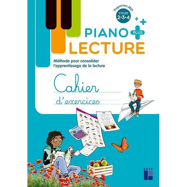 Pré-scolaire et primaire | RETZ | PIANO PLUS - LECTURE CAHIER D'EXERCICES CYCLES 2, 3, 41