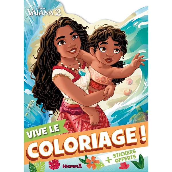 Coloriage, dessin | HEMMA | DISNEY VAIANA 2 - VIVE LE COLORIAGE ! (VAIANA ET SIMEA) - + STICKERS OFFERTS1