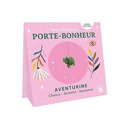 MON PRECIEUX PORTE-BONHEUR - ELEPHANT - ELEPHANT EN AVENTURINE : CHANCE, SERENITE, HARMONIE
