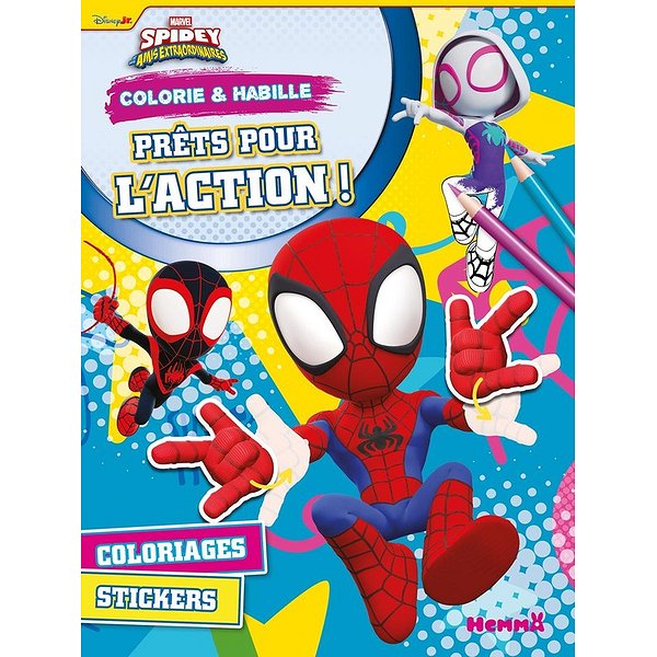 ... | HEMMA | MARVEL SPIDEY ET SES AMIS EXTRAORDINAIRES - COLORIE & HABILLE - PRETS POUR L'ACTION ! - COLORIAGES -1