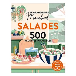 LE GRAND LIVRE MARABOUT - SALADES - 500 RECETTES INRATABLES