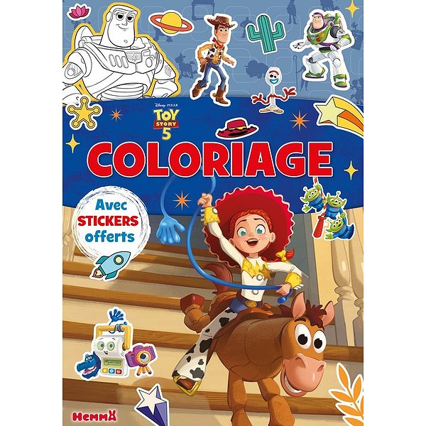 Coloriage, dessin | HEMMA | DISNEY PIXAR TOY STORY 5 - COLORIAGE AVEC STICKERS OFFERTS1