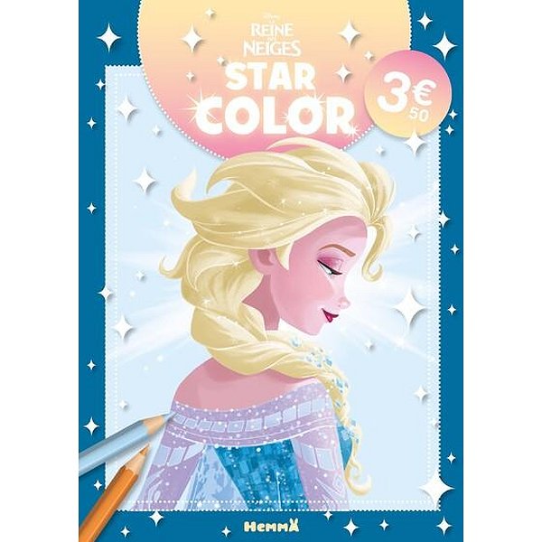 Coloriage, dessin | HEMMA | DISNEY LA REINE DES NEIGES - STAR COLOR (ELSA ROBE BLEUE)1