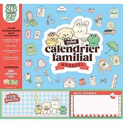MINI CALENDRIER FAMILIAL MENSUEL 2026-2027
