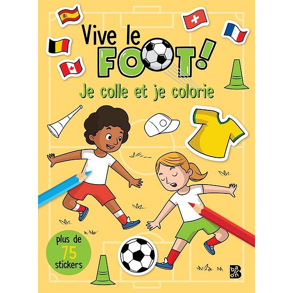... | BALLON | VIVE LE FOOT - JE COLLE ET JE COLORIE1